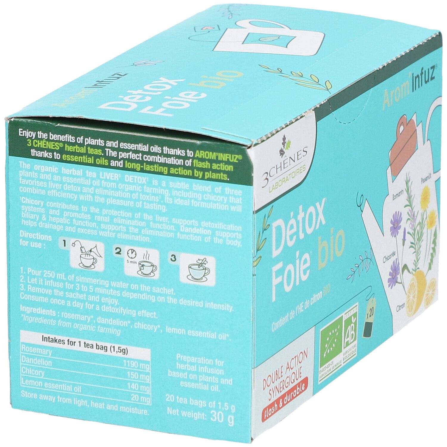 LES 3 CHÊNES Arom'Infuz® Détox Foie bio