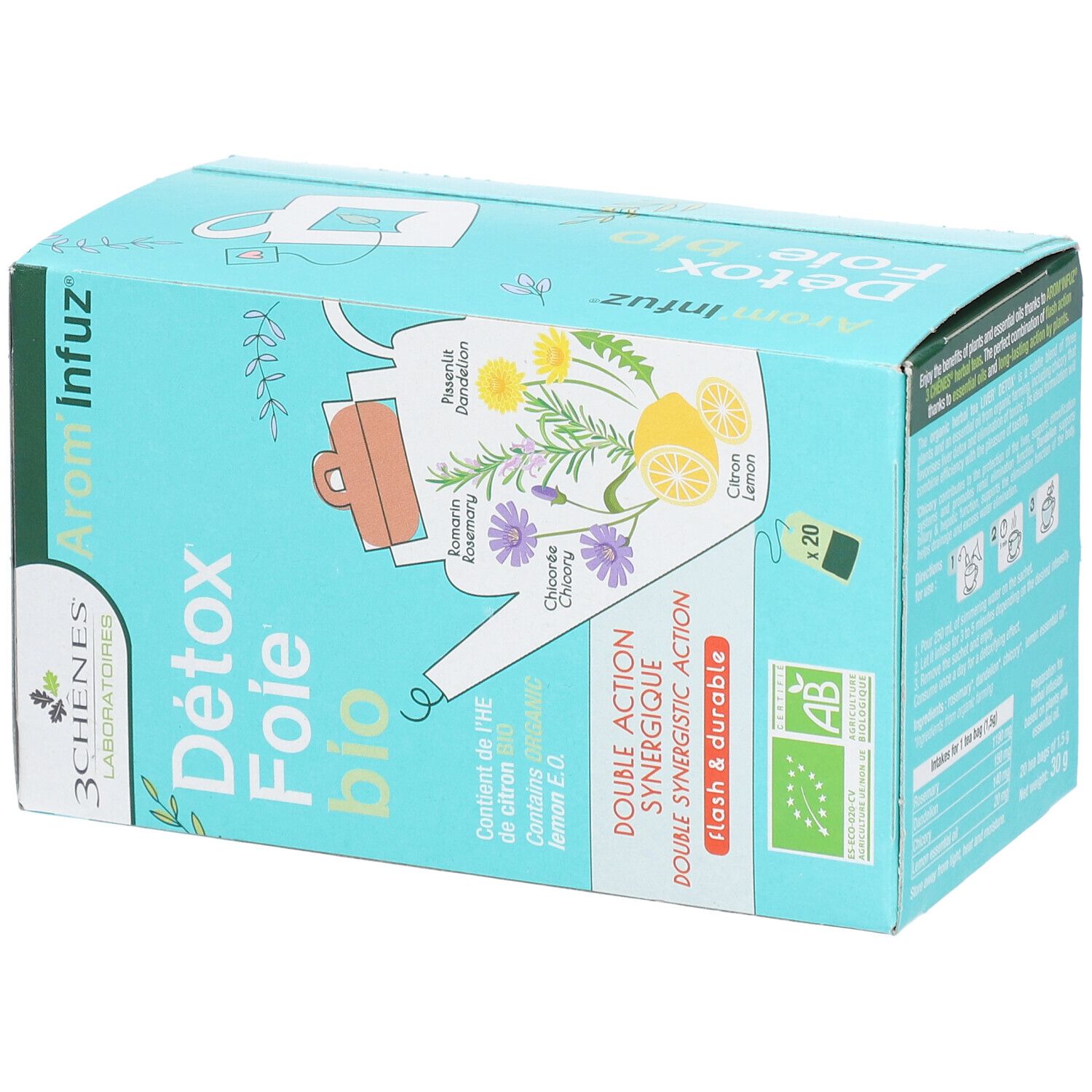 LES 3 CHÊNES Arom'Infuz® Détox Foie bio