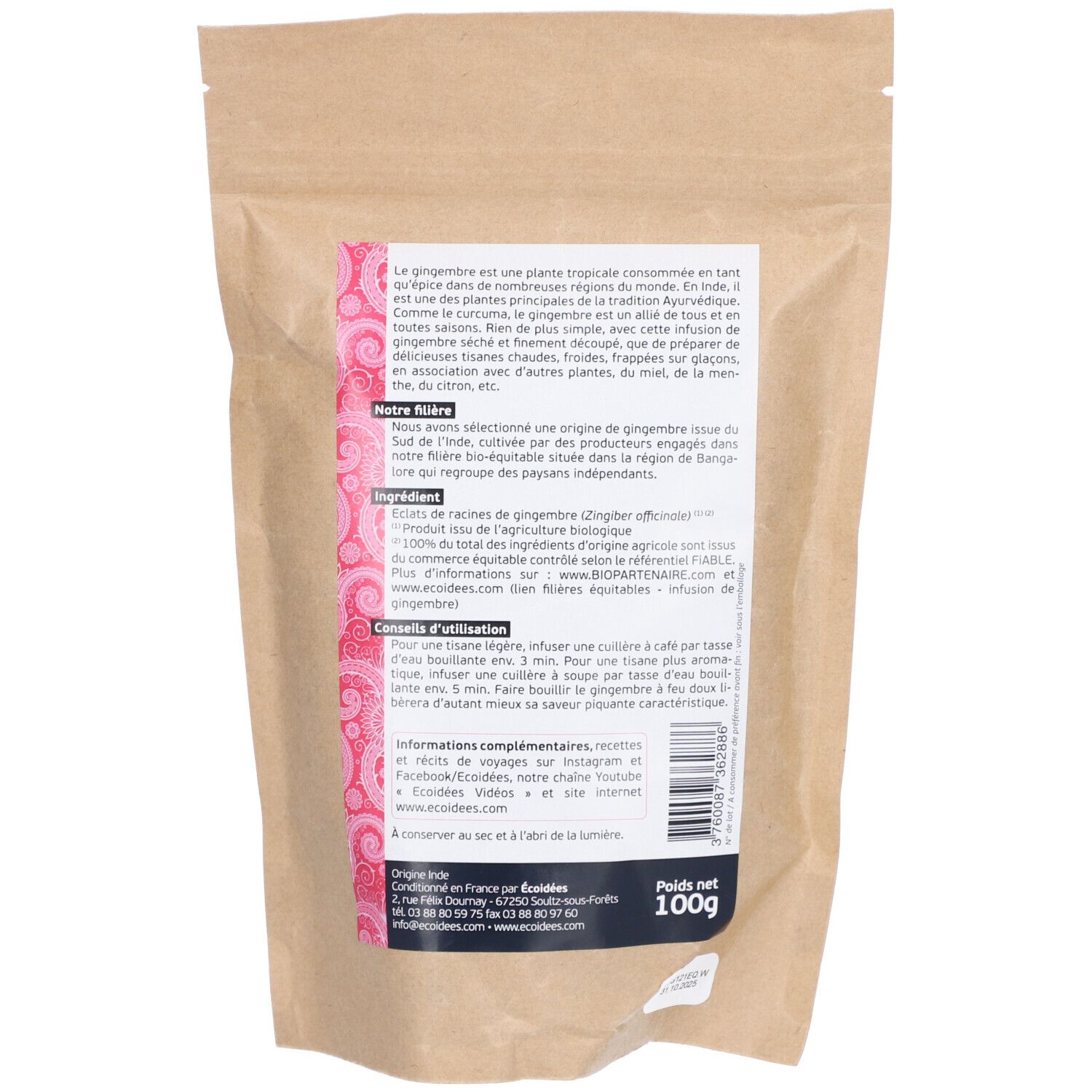 BIOSAGESSE® Écoidées Ingwer-Tee