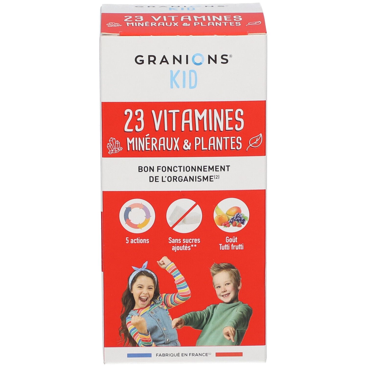 GRANIONS® Kid 23 Vitamine - Aux Plantes Goût Tutti frutti