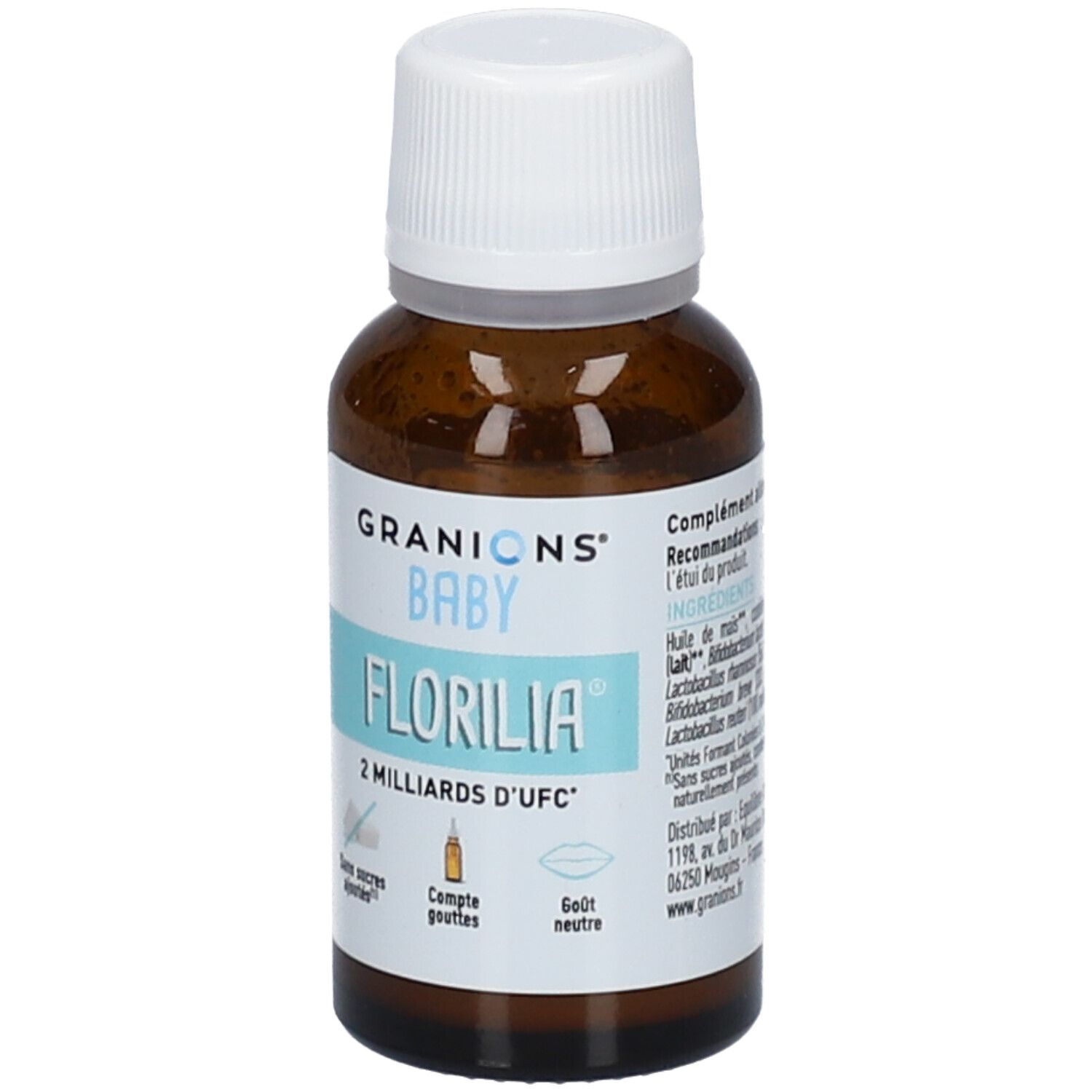 GRANIONS® Baby Florilia - Probiotika - Tropfenzähler - Neutraler Geschmack