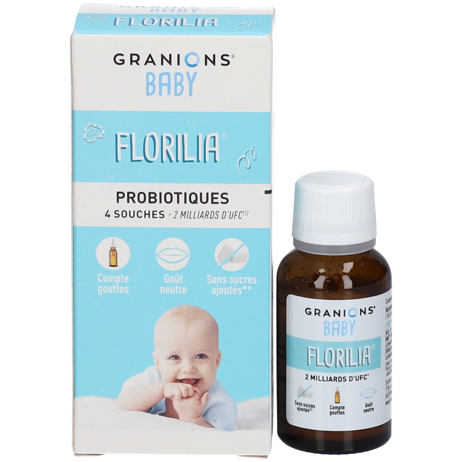 GRANIONS® Baby Florilia - Probiotika - Tropfenzähler - Neutraler Geschmack