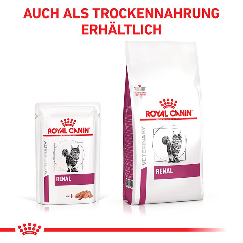 Royal Canin Sensitivity Control Nassfutter Beutel und Karton.