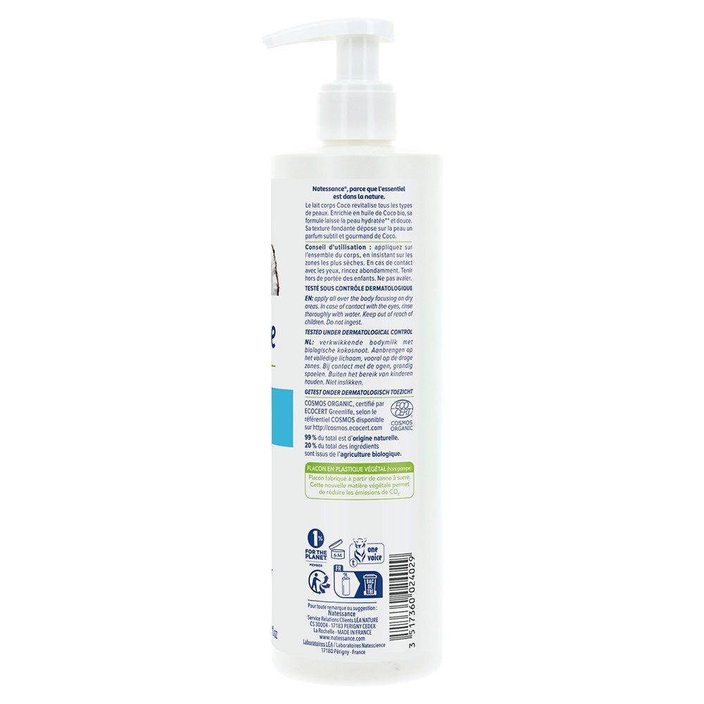 Natessance Revitalisierende Körpermilch Coco Bio Intensive Feuchtigkeitsversorgung