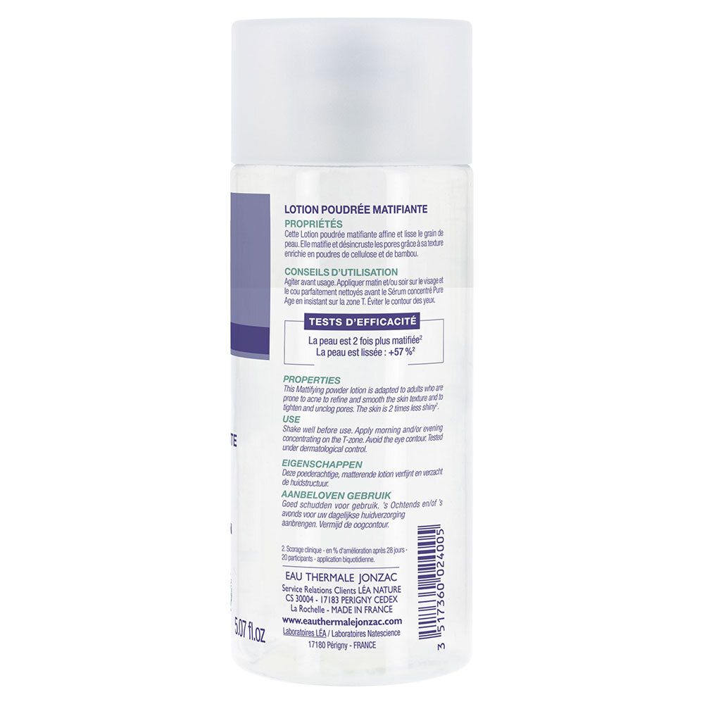 Jonzac Pure Age Bio Mattierende Puderlotion