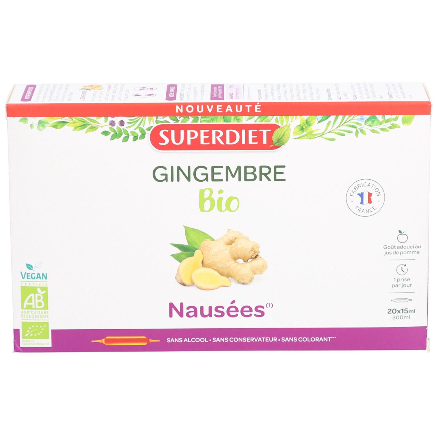 Superdiet Bio-Ingwer gegen Übelkeit