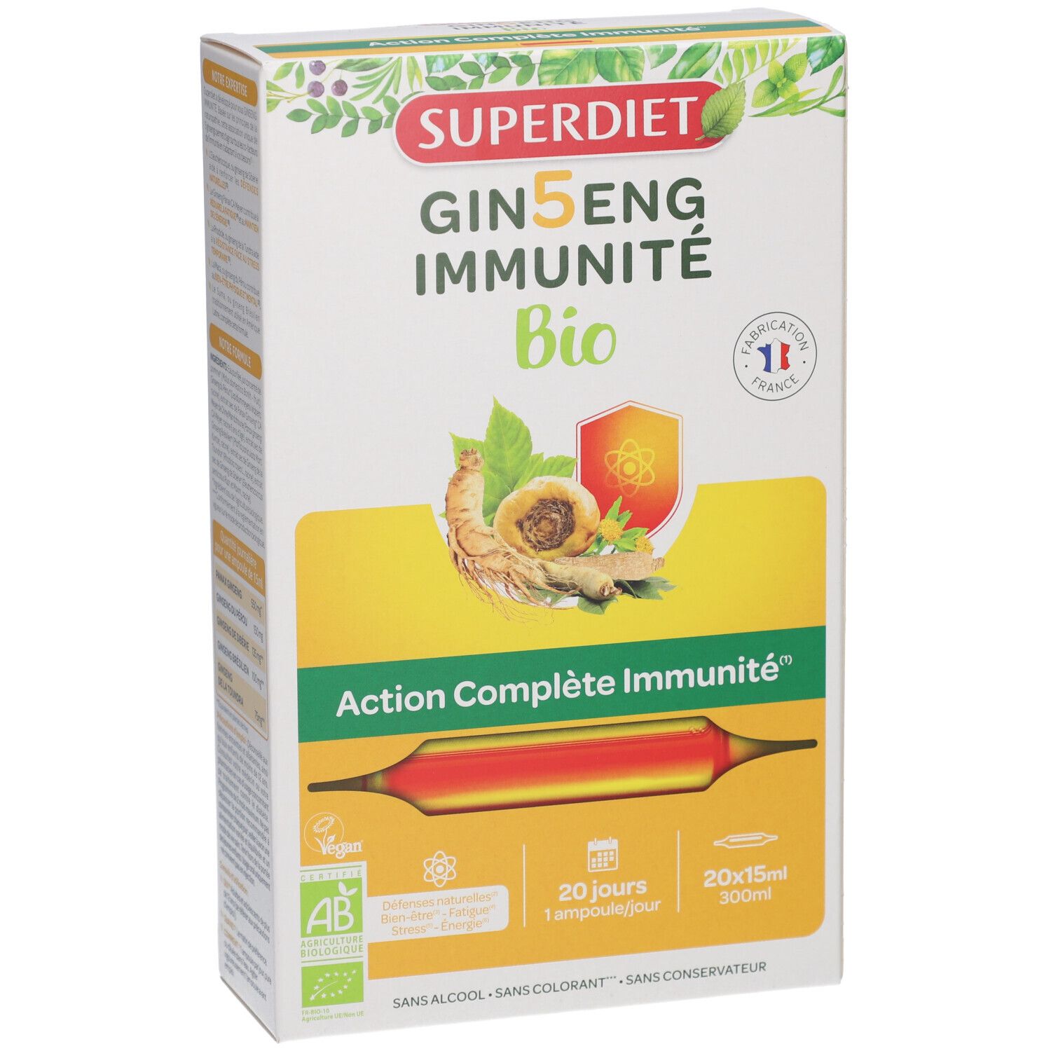 Superdiet Ginseng immunité bio vitalité
