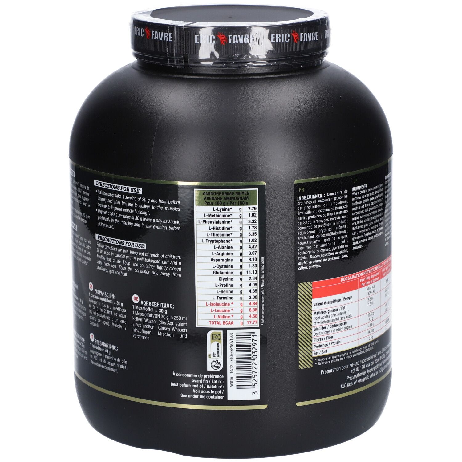 ERIC FAVRE Whey Optimax Protéines saveur Vanille