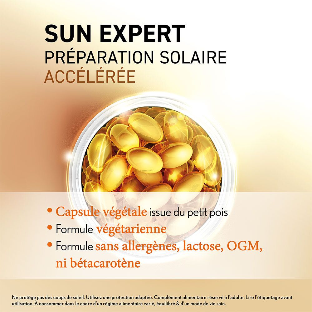 OENOBIOL SUN EXPERT Préparation Solaire Accélérée - Protection Cellulaire Anti-Oxydante - Favorise Un Hâle Intense Et Éclatant - Complément Alimentaire 15 Capsules Végétales 15 Jours