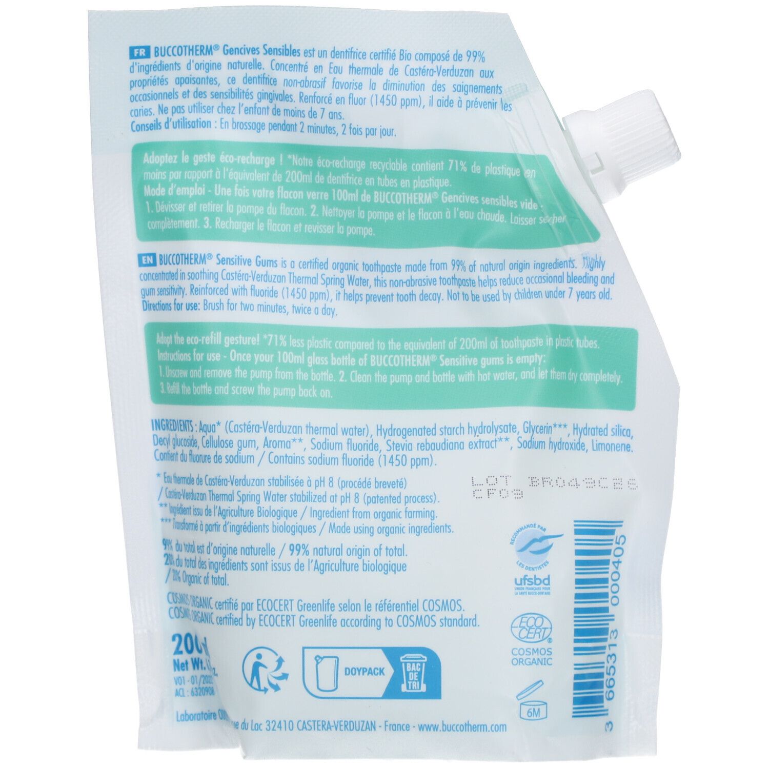 BUCCOTHERM Eco-recharge - Empfindliches Zahnfleisch BIO-zertifiziert