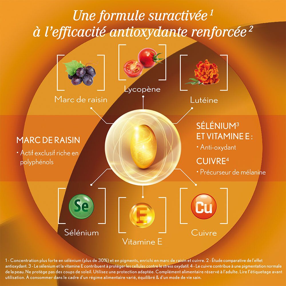 OENOBIOL SUN EXPERT Préparateur Solaire - Protection cellulaire renforcée* - Favorise un hâle intense et éclatant - Complément Alimentaire 30 capsules - Programme 1 mois