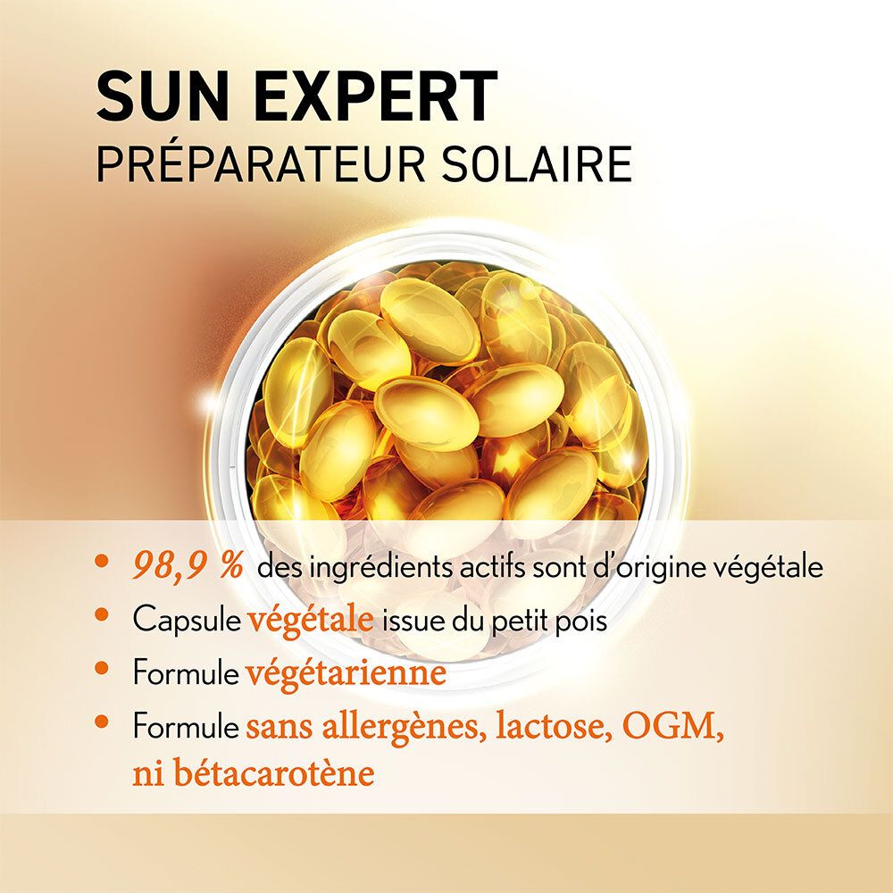 OENOBIOL SUN EXPERT Préparateur Solaire - Protection cellulaire renforcée* - Favorise un hâle intense et éclatant - Complément Alimentaire 30 capsules - Programme 1 mois