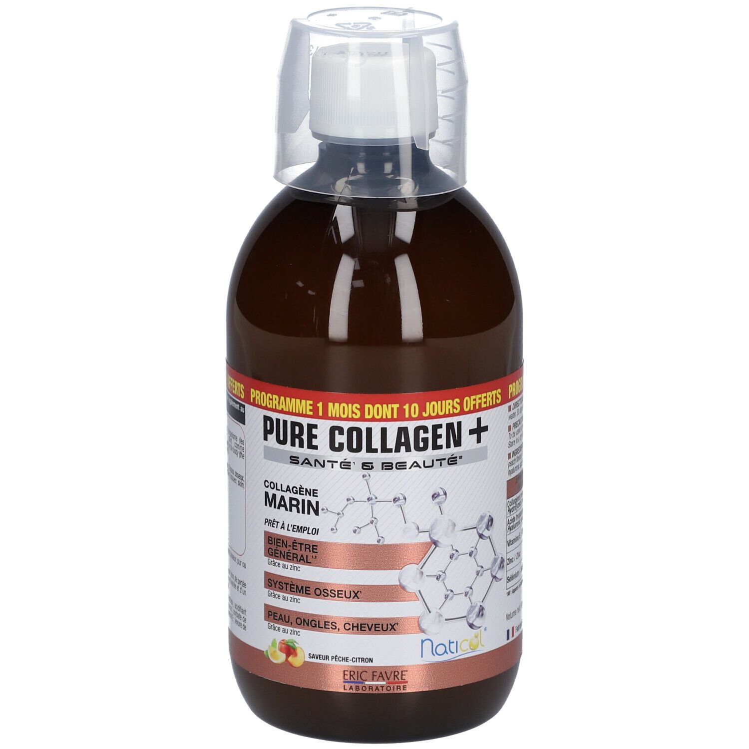 ERIC FAVRE Pure Collagen + - Flüssige Formel 500 ml - Eco-Format