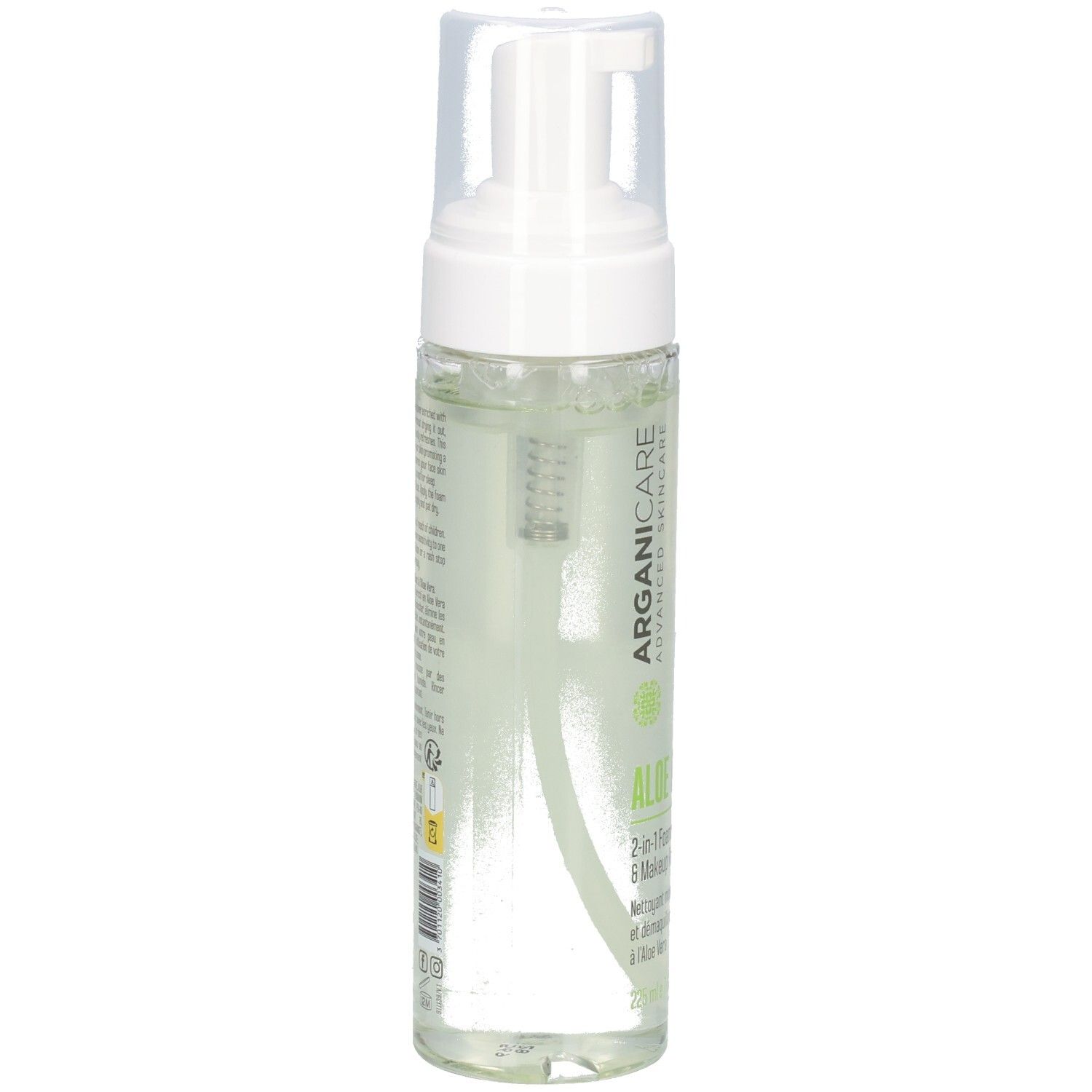 Arganicare Aloe Hydra 2-in-1 Schäumende Lotion & Make-up Entferner, 225 ml.