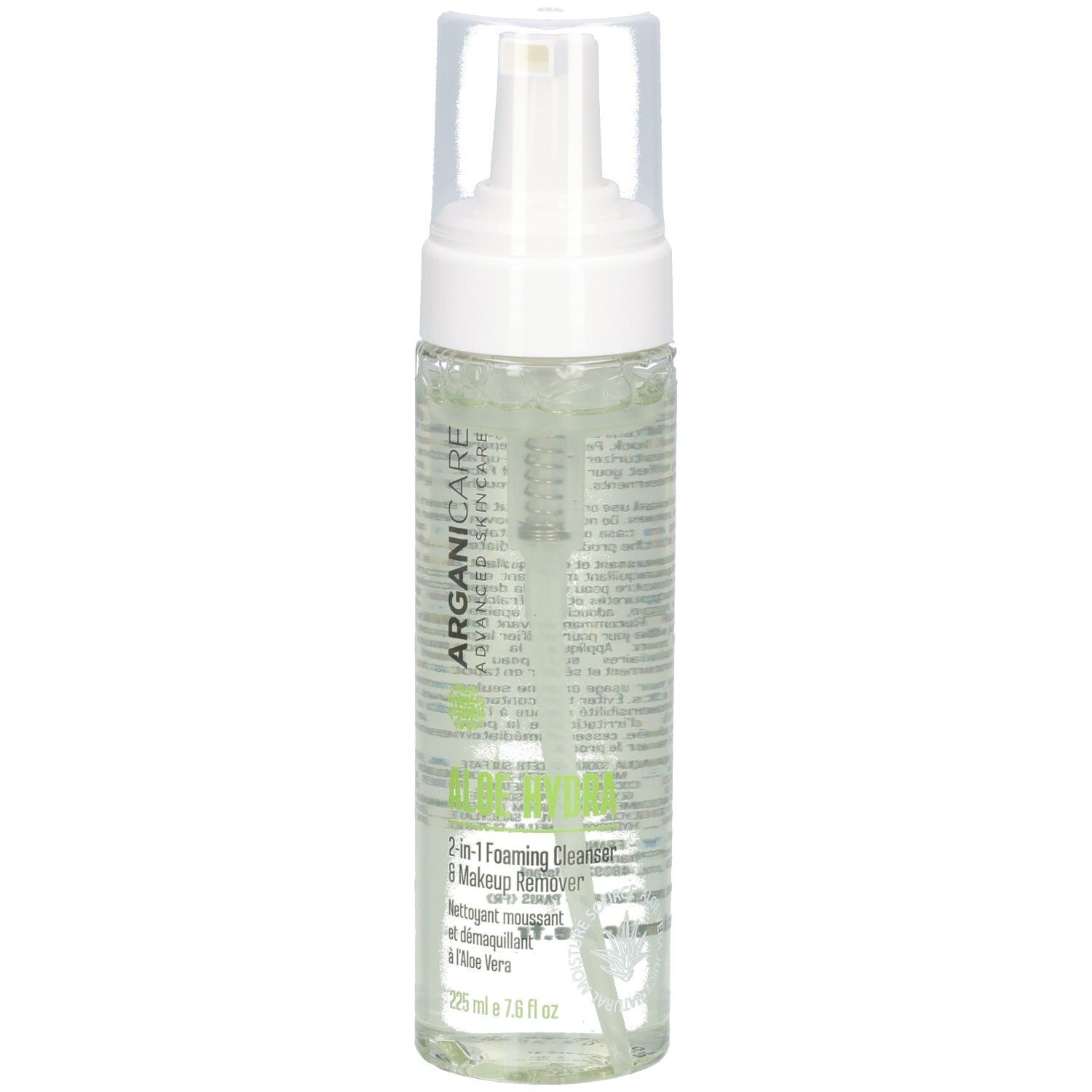 Arganicare Aloe Hydra 2-in-1 Schäumende Lotion & Make-up Entferner, 225 ml.