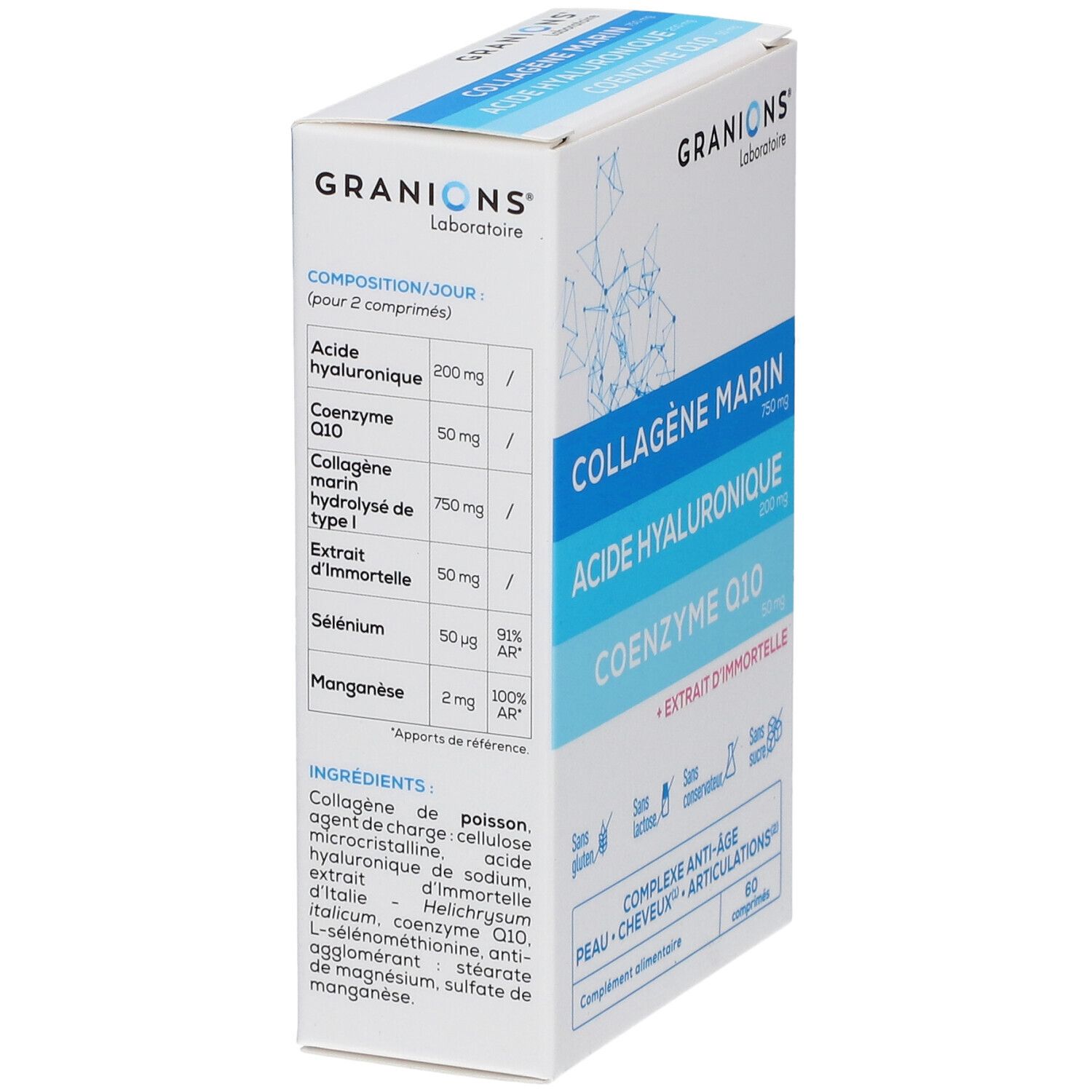 Laboratoire des GRANIONS® Kollagen-Komplex, Hyaluronsäure & Coenzym Q10