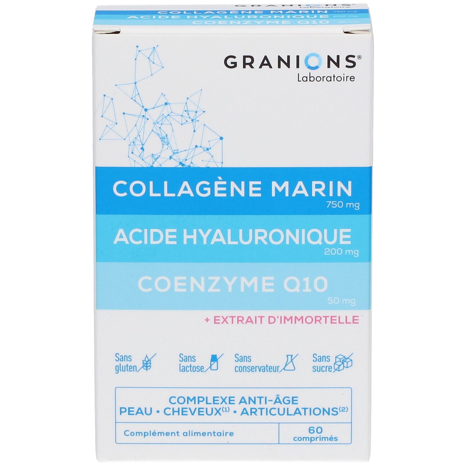 Laboratoire des GRANIONS® Kollagen-Komplex, Hyaluronsäure & Coenzym Q10