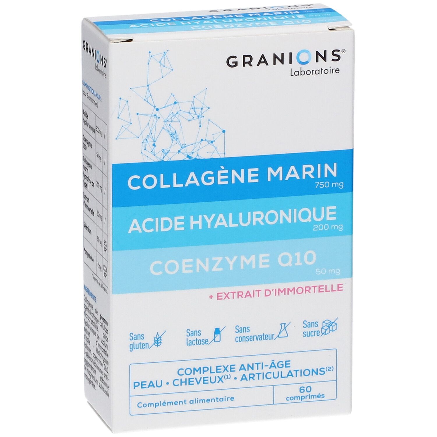 Laboratoire des GRANIONS® Kollagen-Komplex, Hyaluronsäure & Coenzym Q10