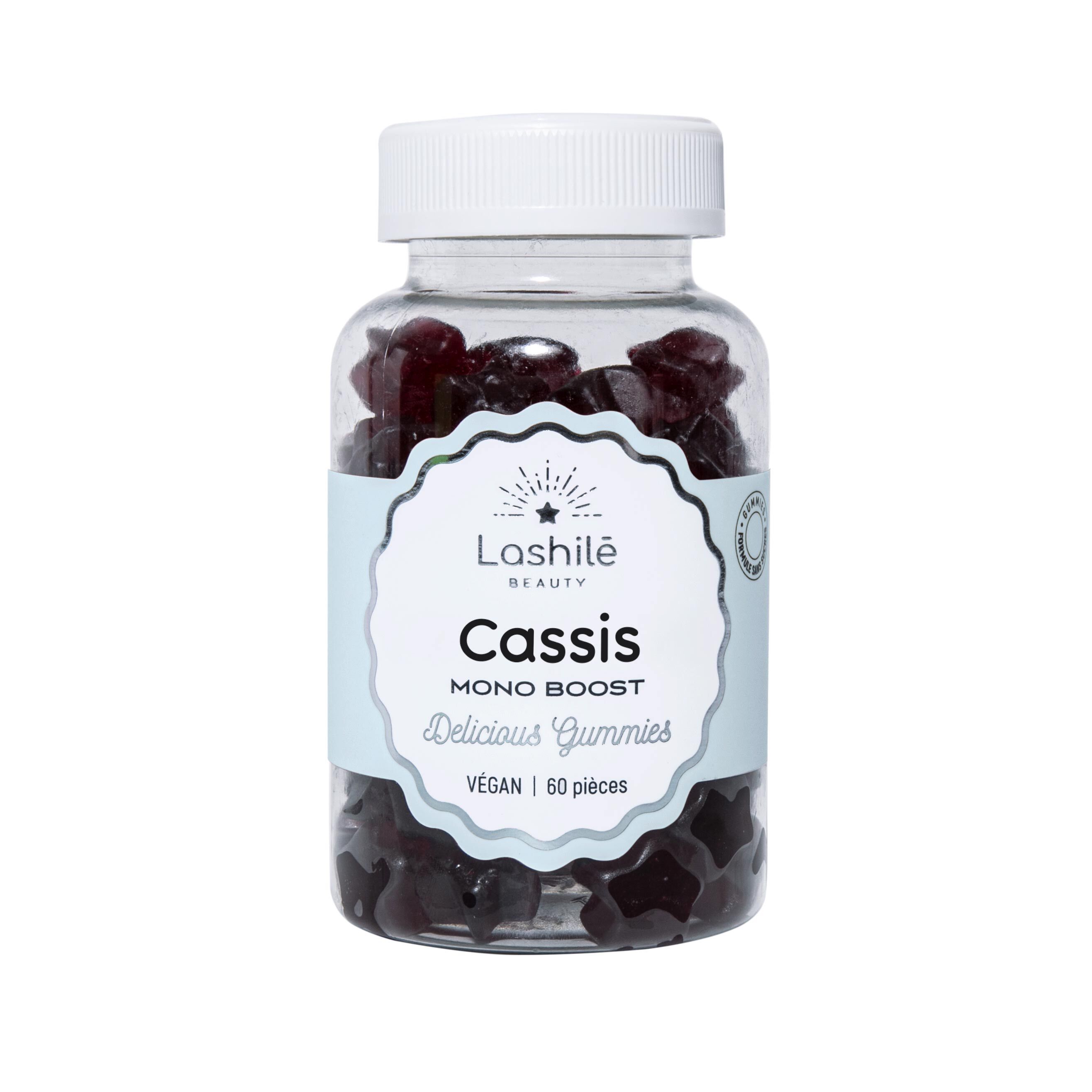 LASHILÉ BEAUTY - Nahrungsergänzungsmittel - Schwarze Johannisbeere - Trägt zur Funktion der Harnwege bei - Kur 1 Monat - 60 Gummies