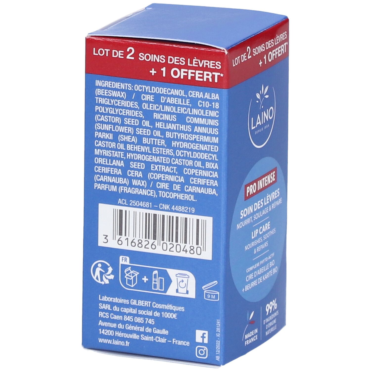LAINO SOIN LEVRE PRO INT 3X4G