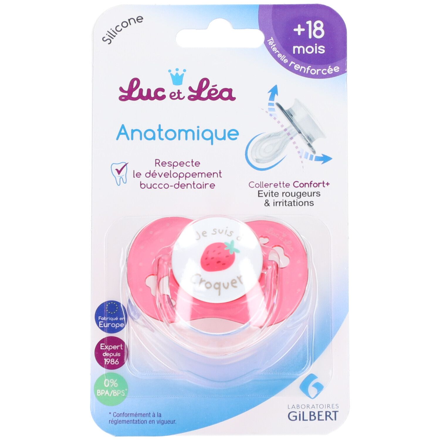 LUC ET LÉA Sucette anatomique – À croquer +18 mois