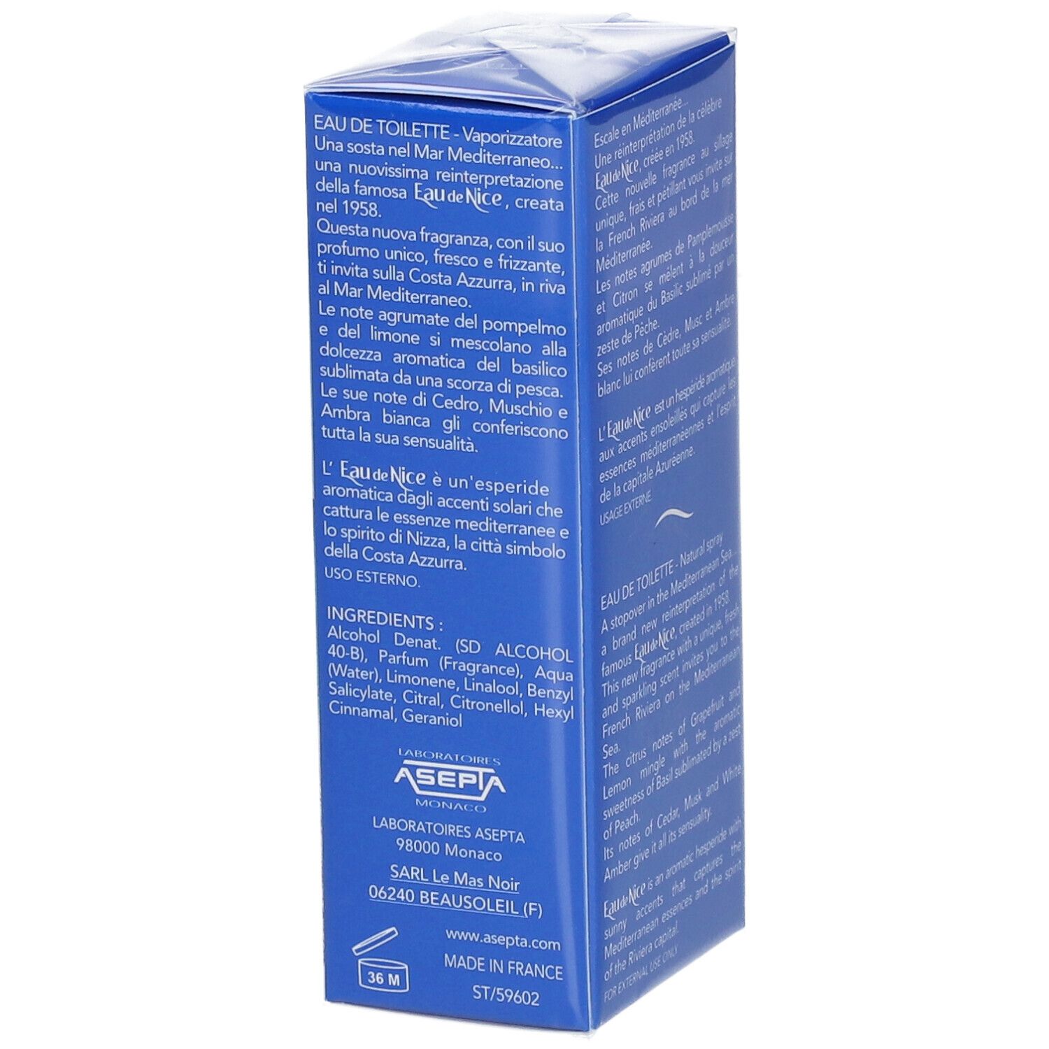 Eau de Nice Eau de toilette Vaporisateur
