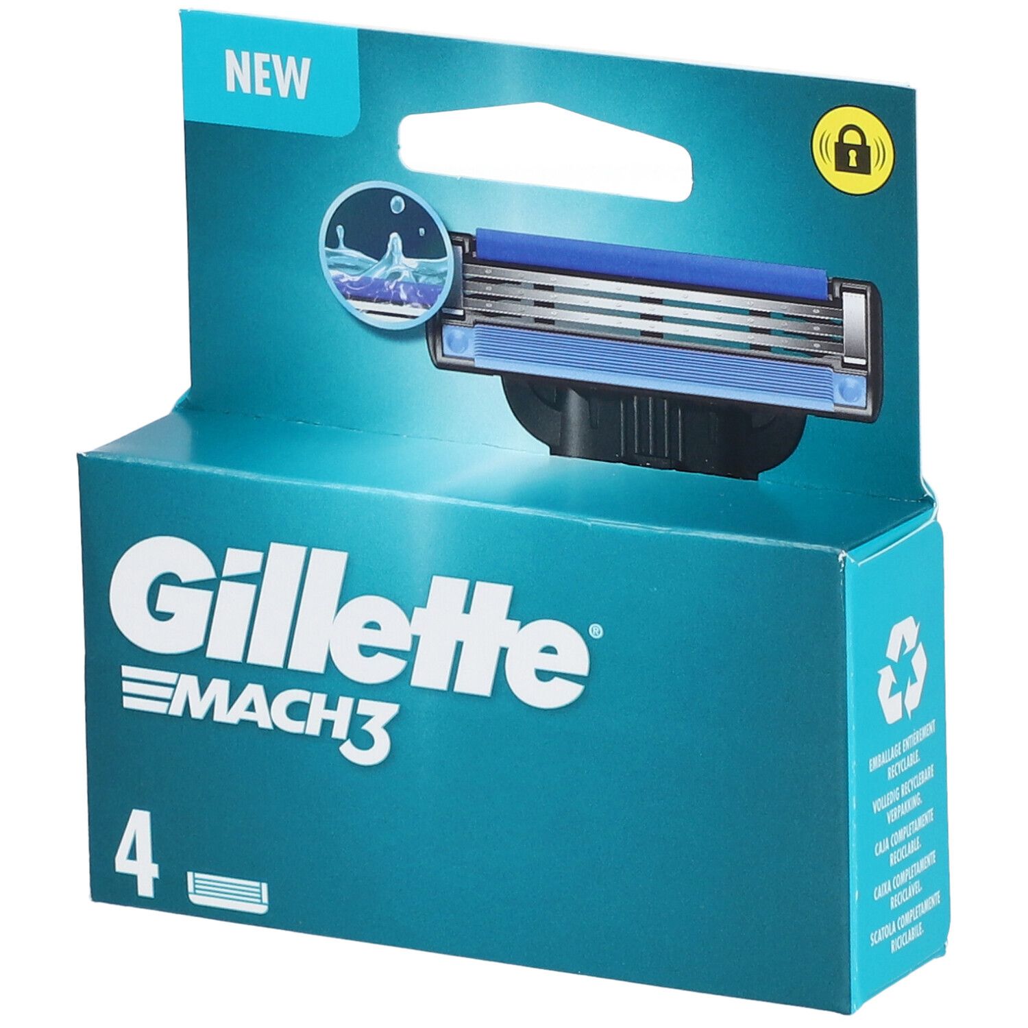 GILLETTE MACH3 LAME - Ersatzklinge, dreischneidig für Nassrasierer Gillette Ma