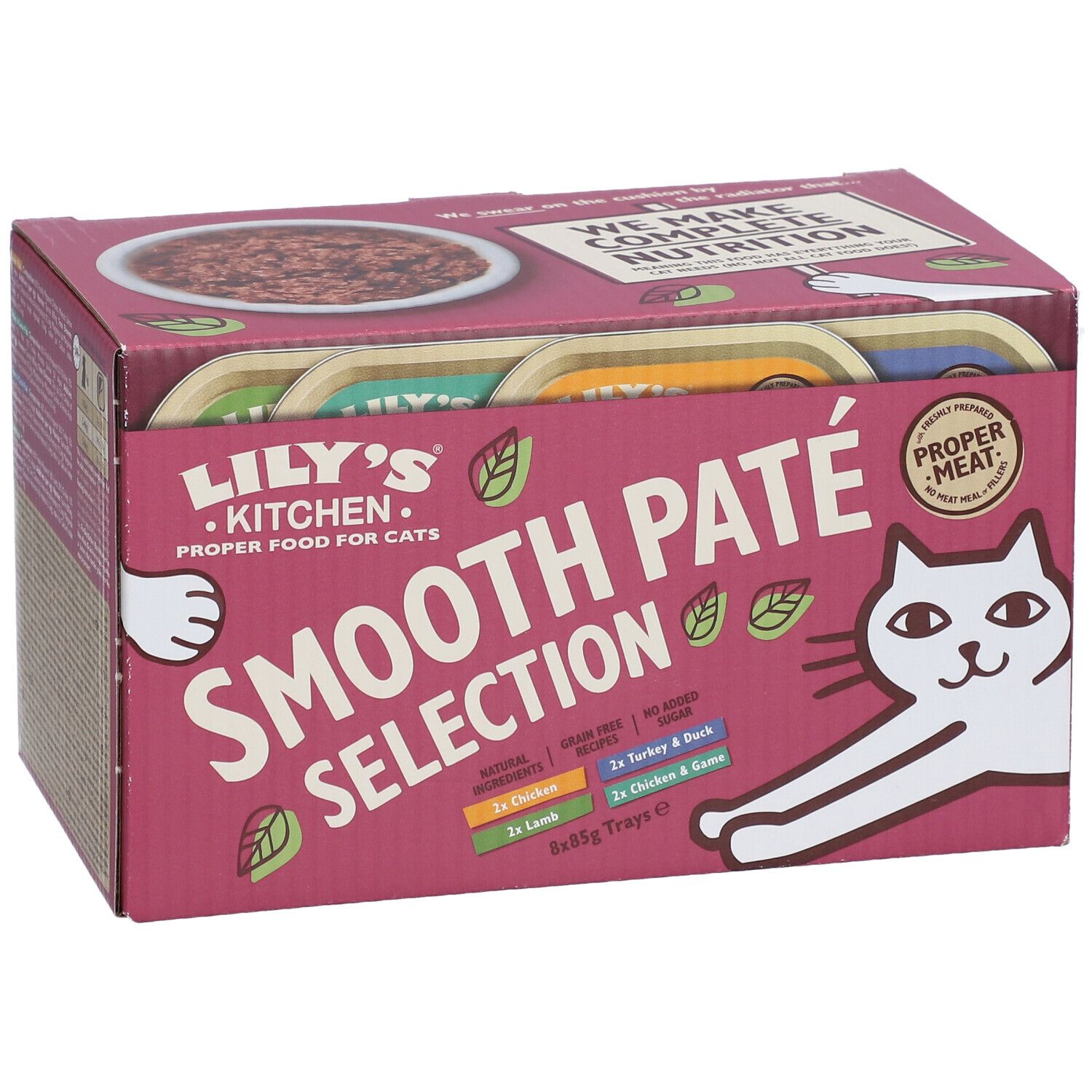 Lily's® Kitchen - Proper Food for Cats - Weiche Pastete für Senior-Katzen mit Huhn, Kabeljau und Garnelen
