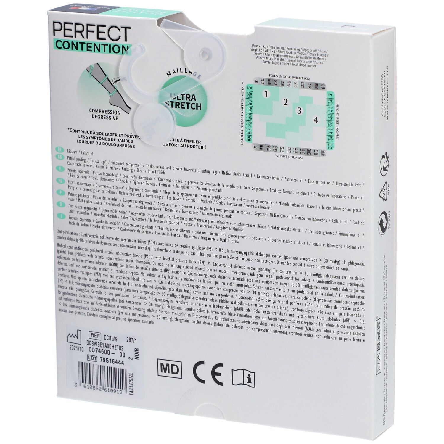 DIM COLL PERFECT Transpirant NOIR T2
