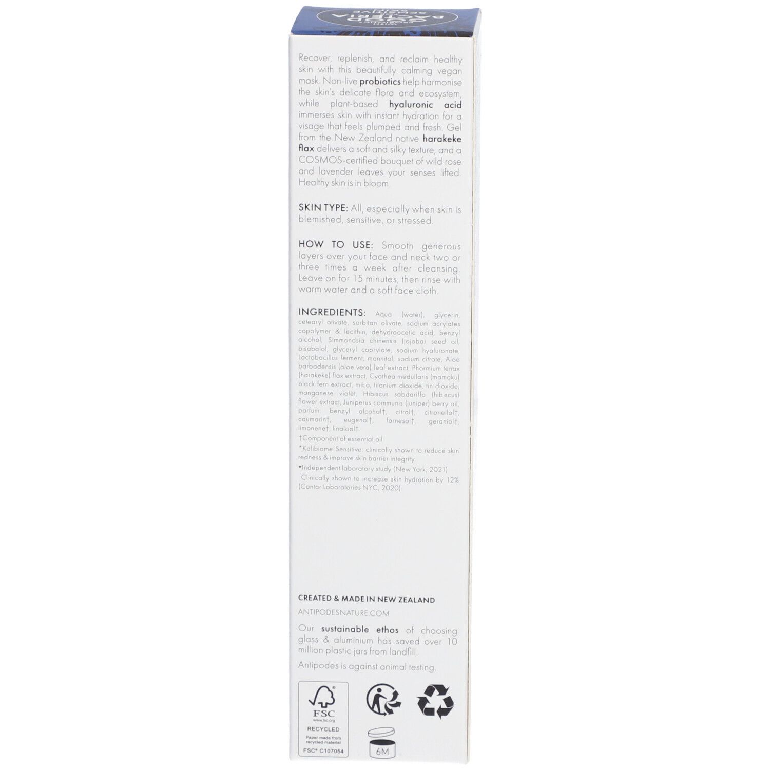 Antipodes Flora Probiotic Skin-Rescue Hyaluron Maske