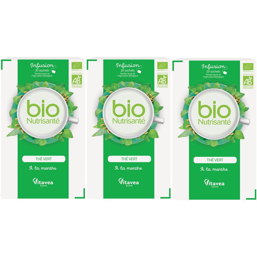 bio Nutrisanté Infusion Thé vert à la menthe