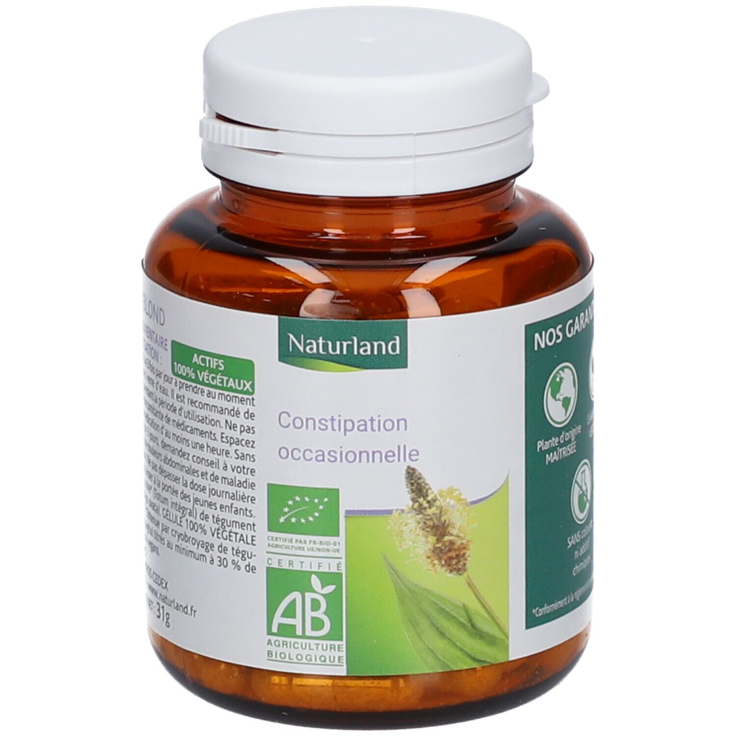 Naturland Verdauungsförderndes Wohlbefinden Blondes Psyllium BIO - Vegécaps