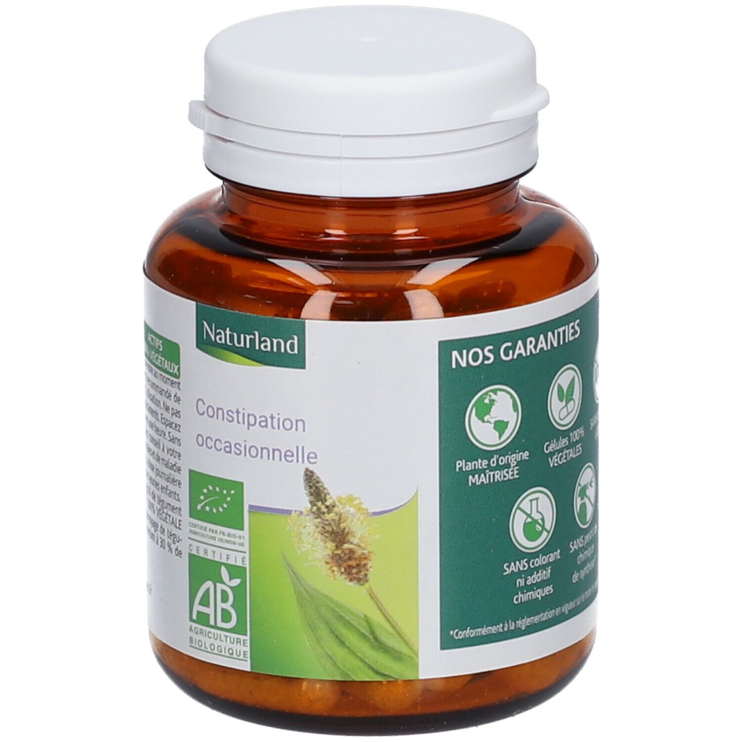 Naturland Verdauungsförderndes Wohlbefinden Blondes Psyllium BIO - Vegécaps