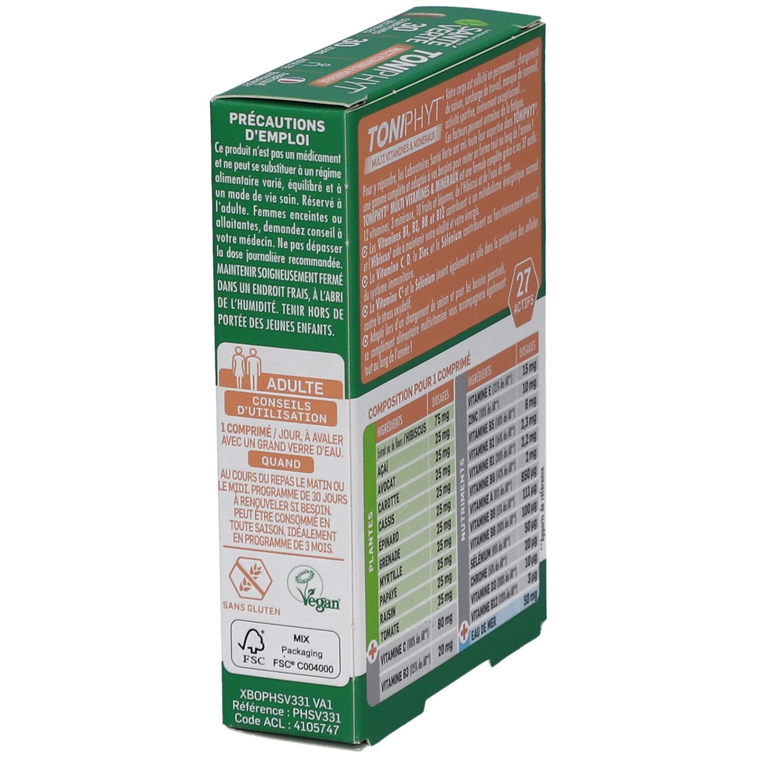 Santé Verte - Toniphyt Multi Vitamines & Minéraux