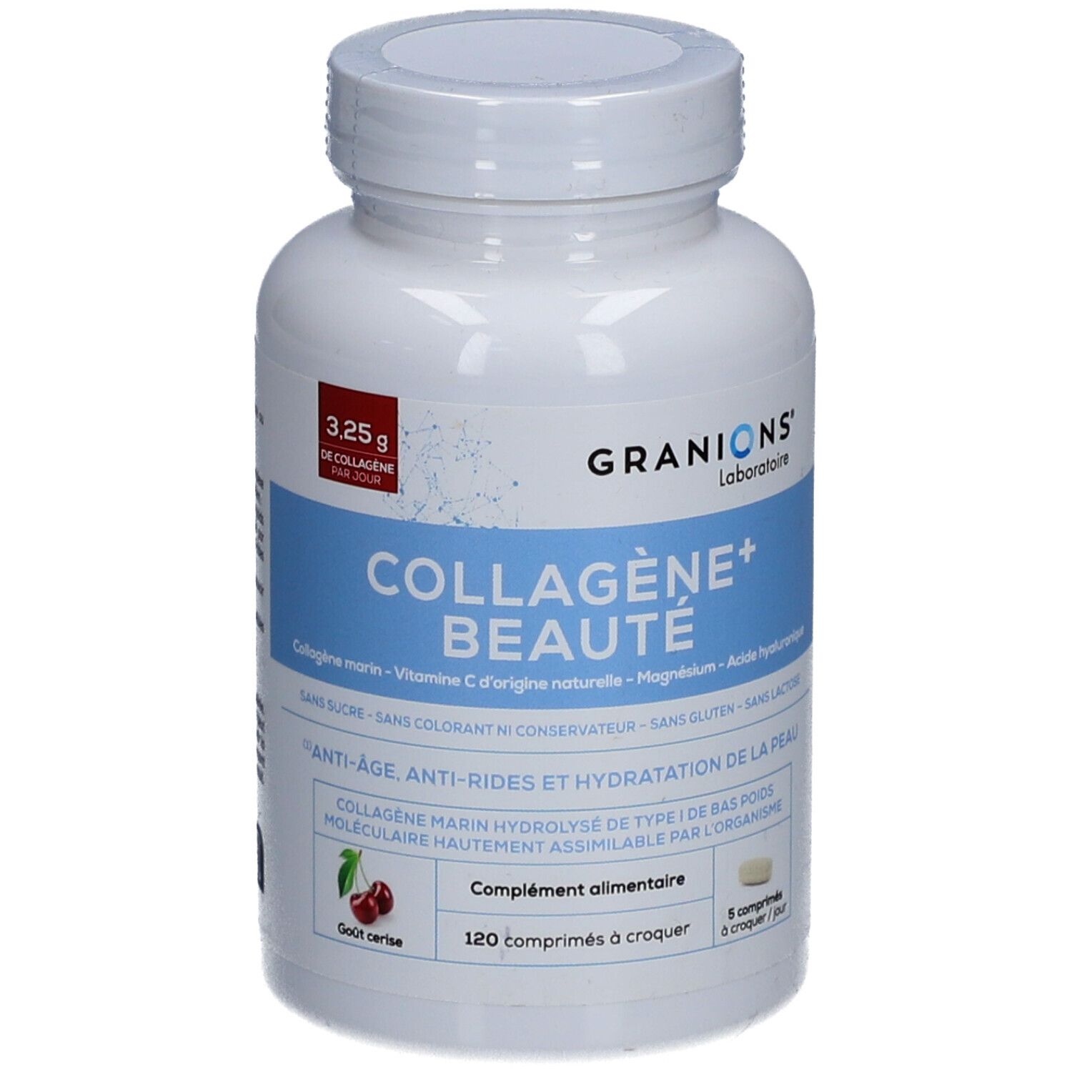 GRANIONS Collagène+ Beauté - Comprimé à croquer - Cerise