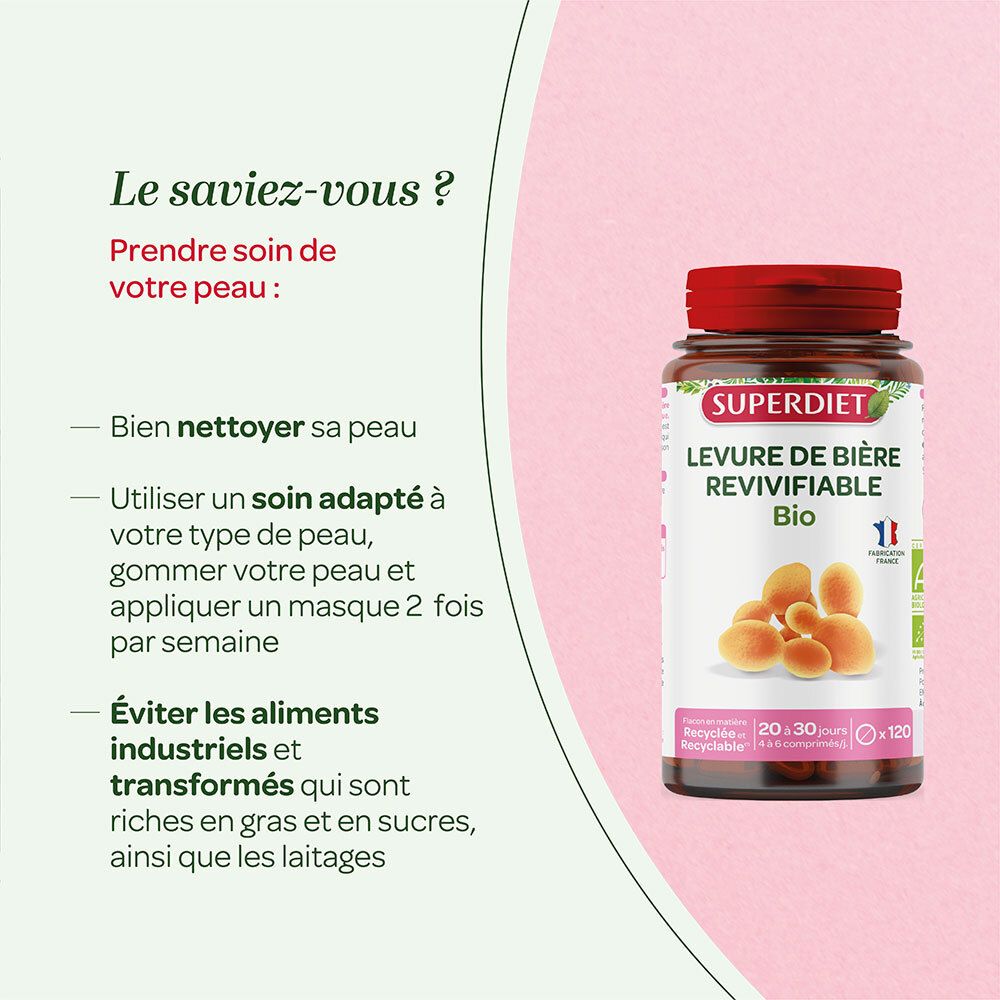 SUPER DIET Levure de bière revivifiable Bio