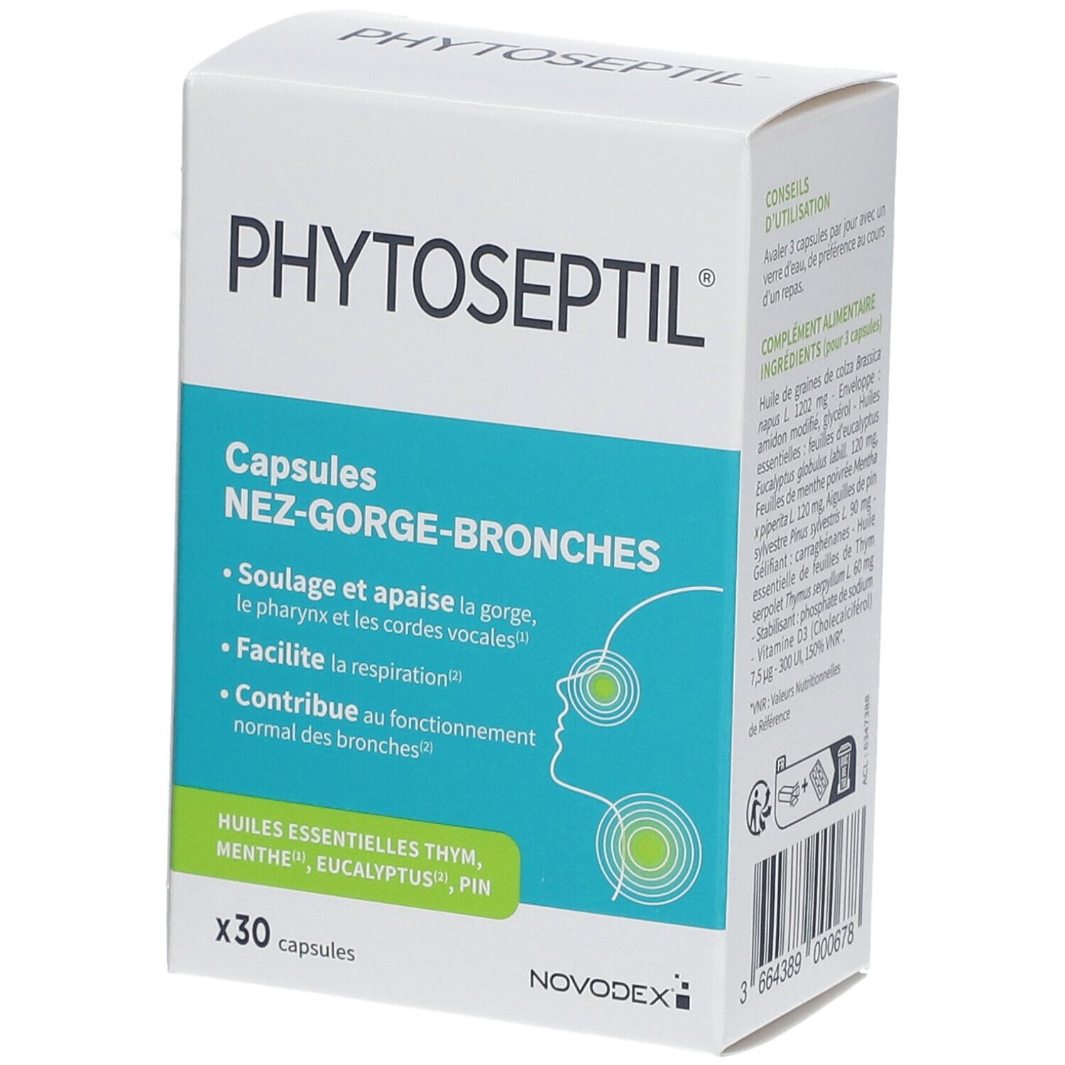 NOVODEX Phytoseptil Nase Hals Bronchien Kapseln