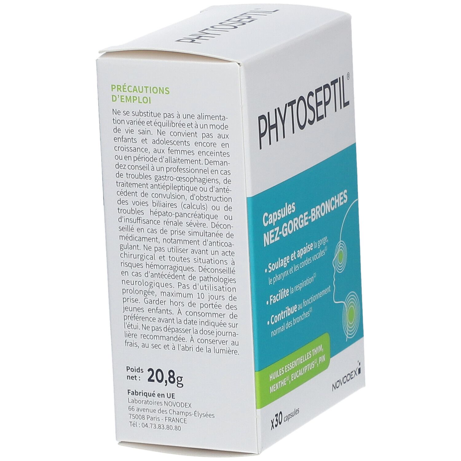 NOVODEX Phytoseptil Nase Hals Bronchien Kapseln