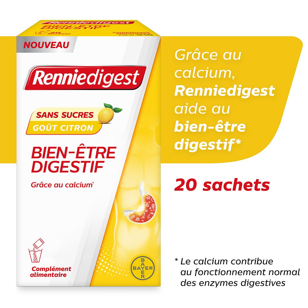 Renniedigest Complément alimentaire pour le bien-être digestif 20 Sachets-doses