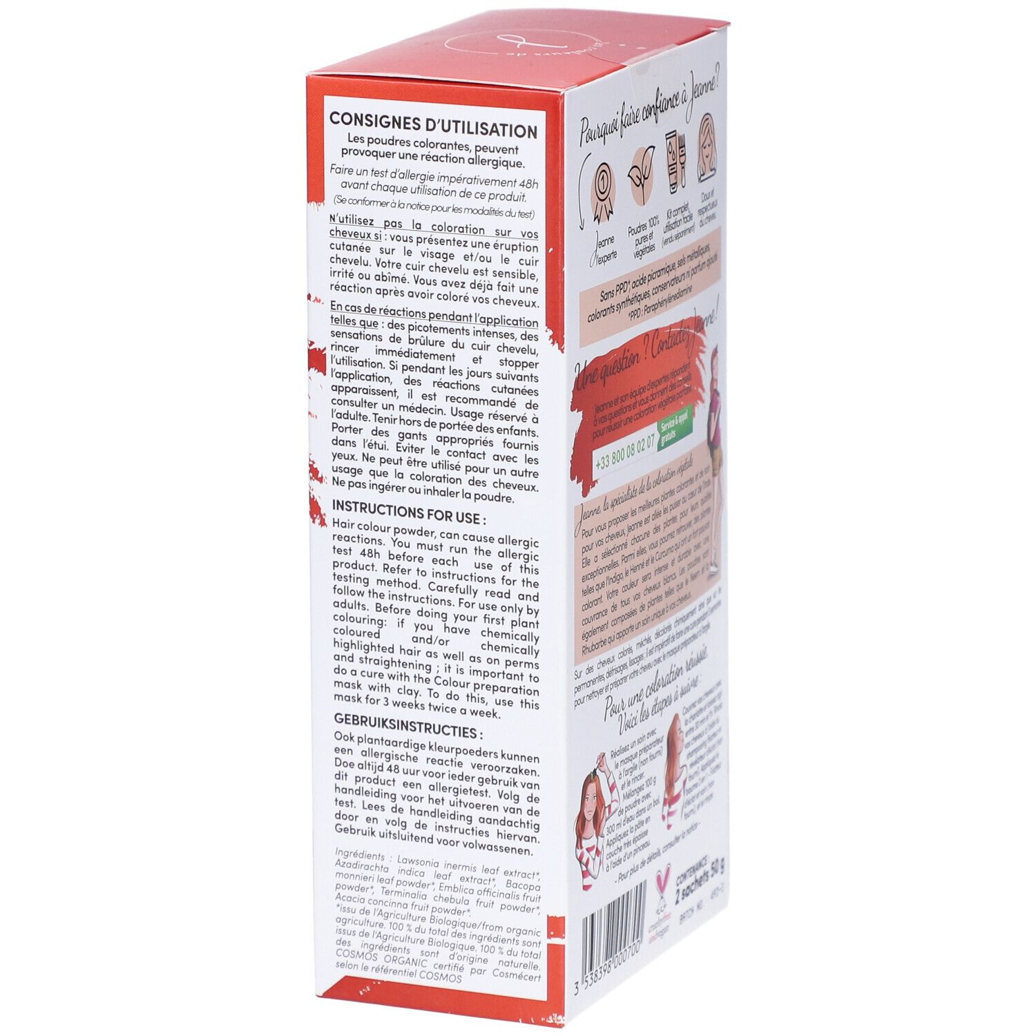 Intensive kupferfarbene Coloration 100% pflanzlich 100 g