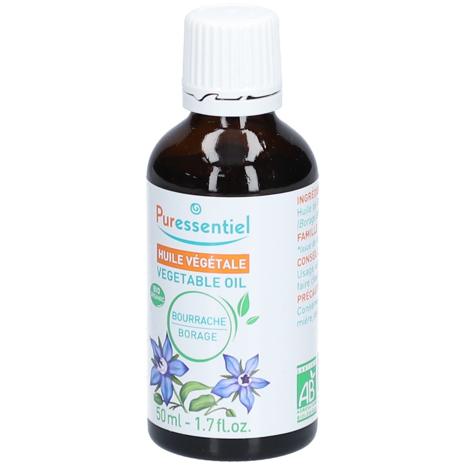 PURESSENTIEL Huile végétale de bourrache bio