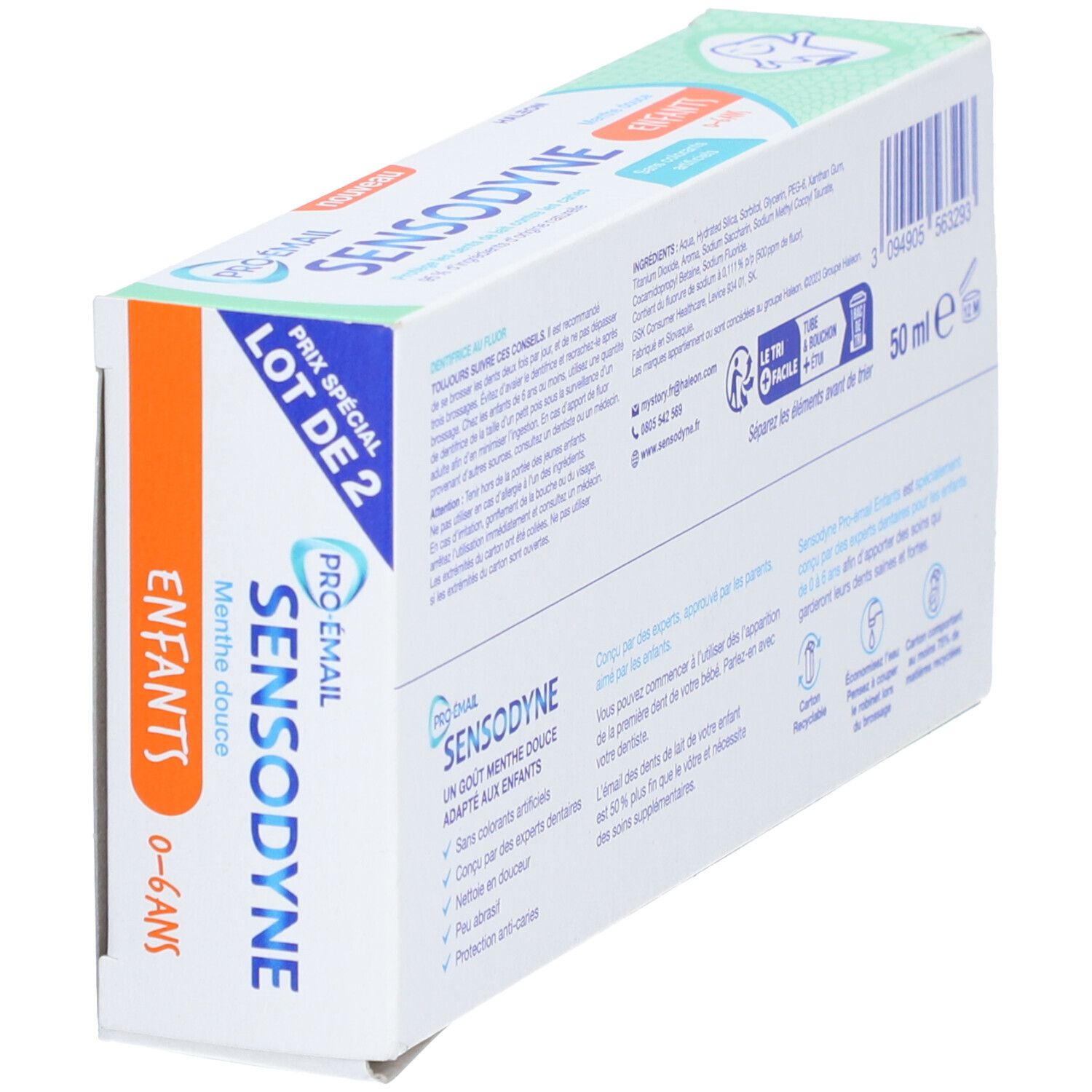 SENSODYNE Pro-émail Kinderzahnpasta 0-6 Jahre mit süßer Minze