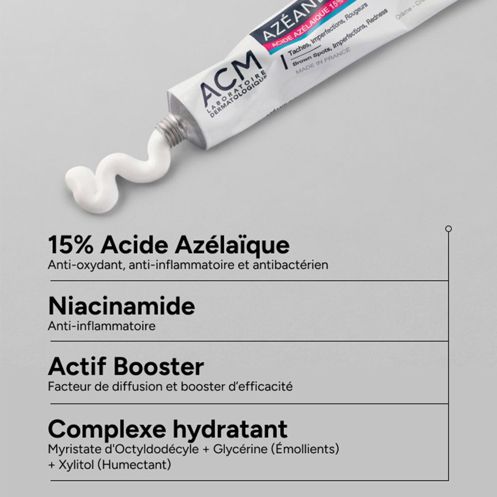ACM Azelaic Acid 15% Creme mit Niacinamid.