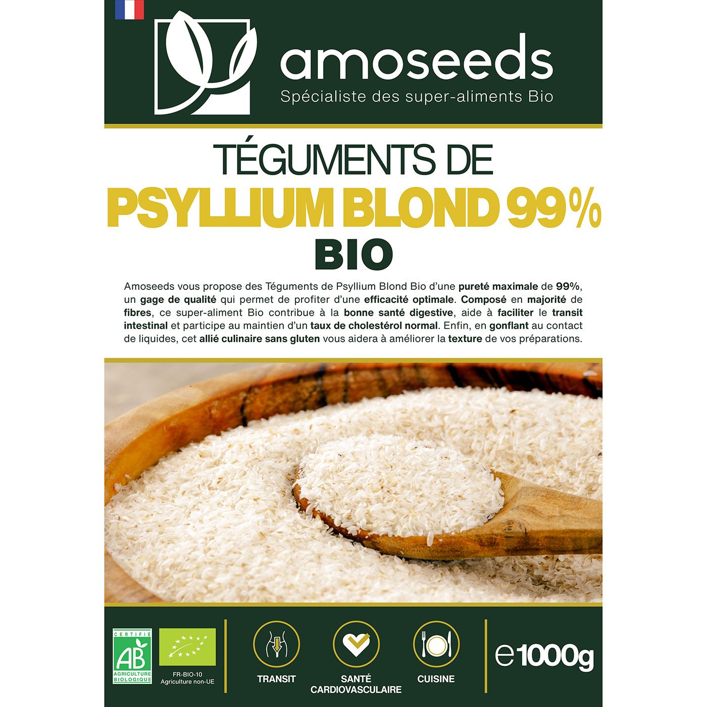 amoseeds PSYLLIUM BLOND BIO (TÉGUMENTS)