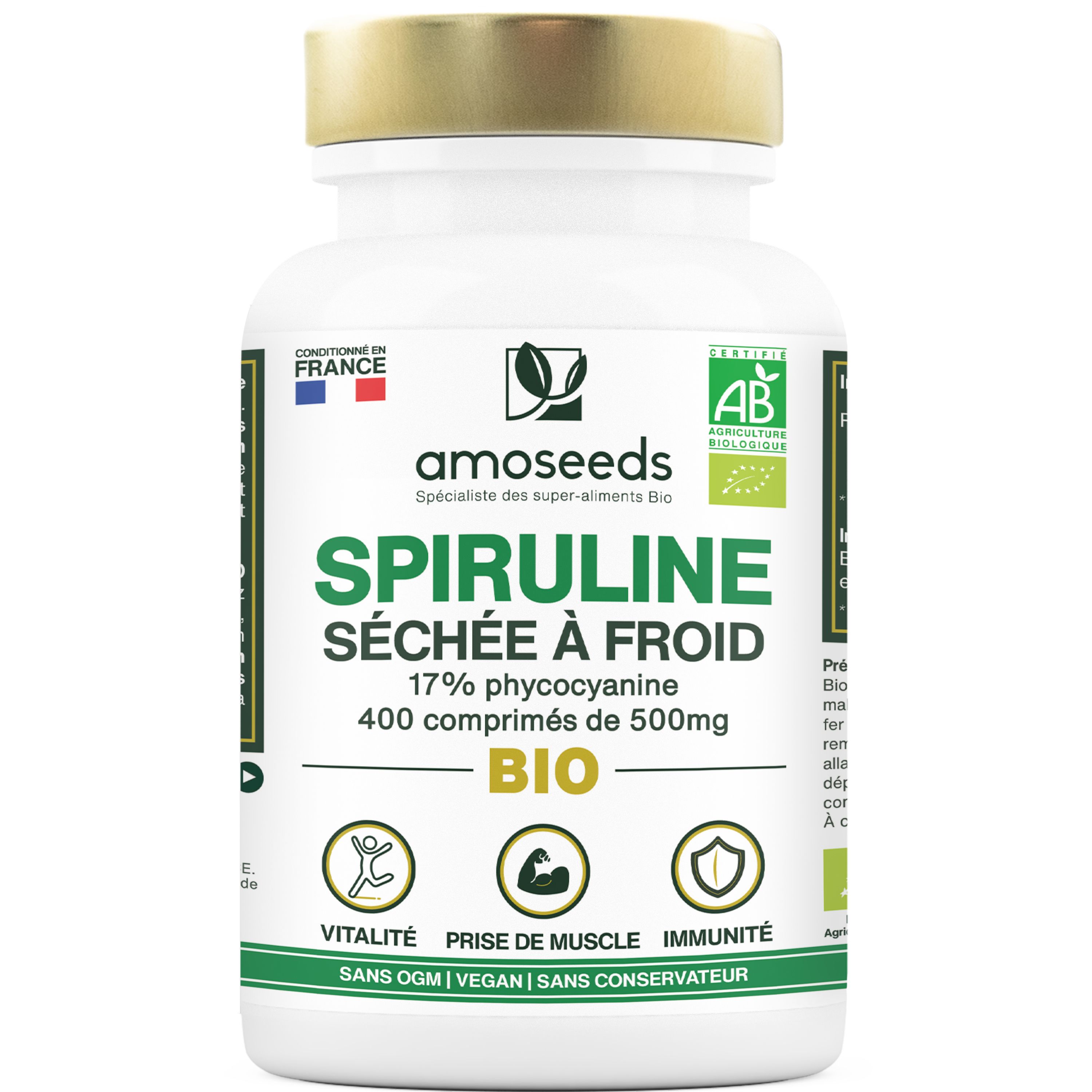 amoseeds SPIRULINE BIO, 17% PHYKOKYANIN