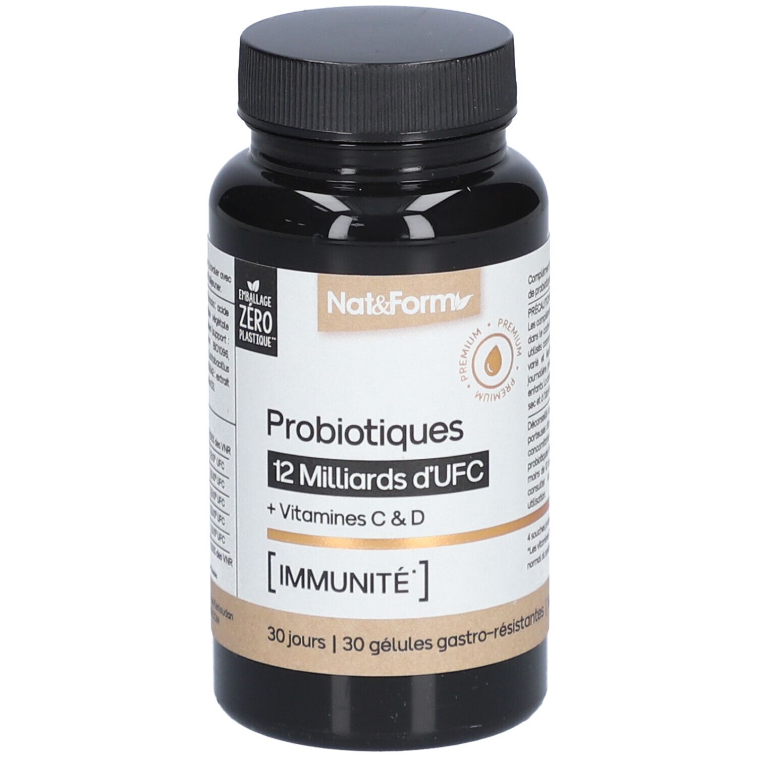 Nat&Form Probiotika 12 Milliarden KBE + Vitamin C & D