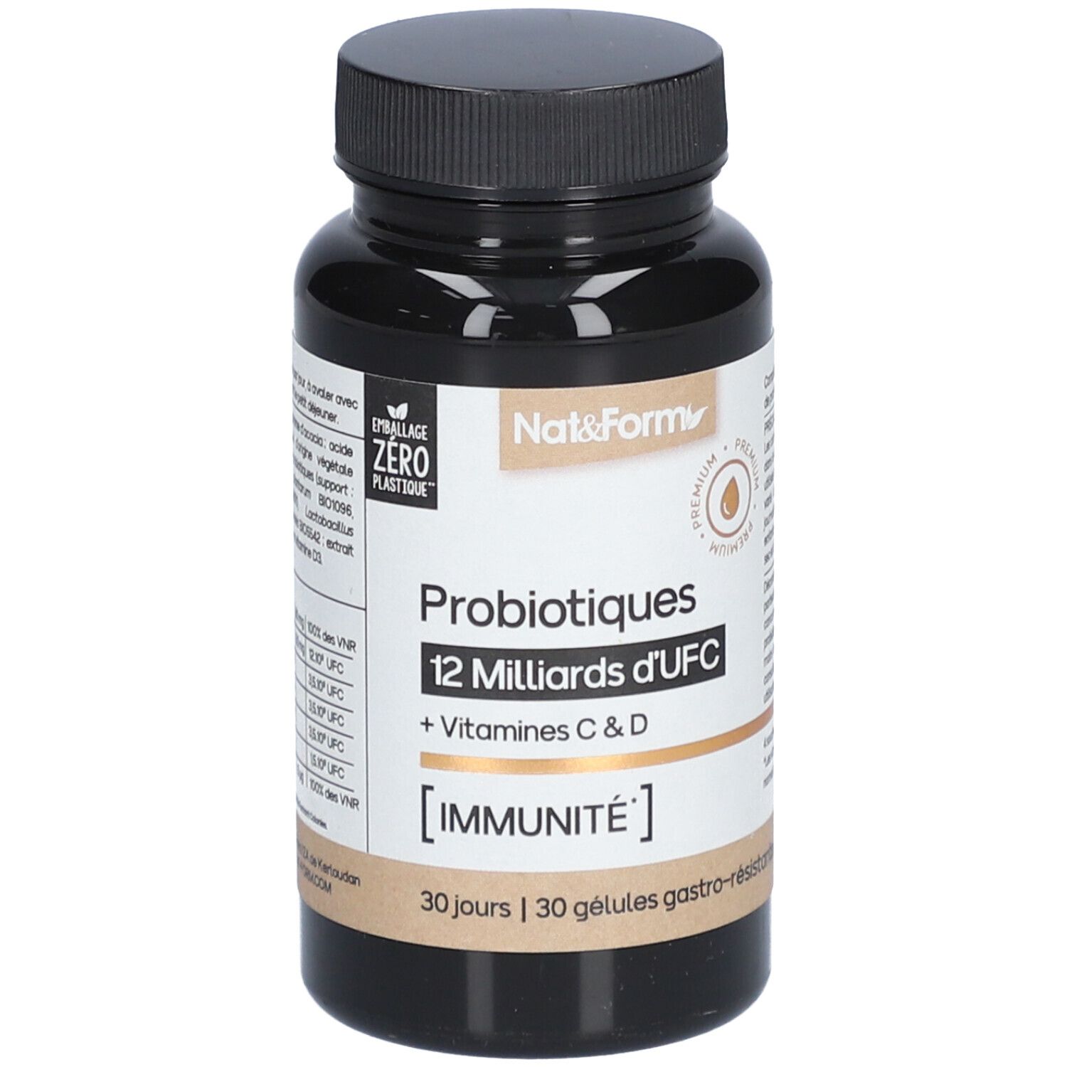 Nat&Form Probiotika 12 Milliarden KBE + Vitamin C & D
