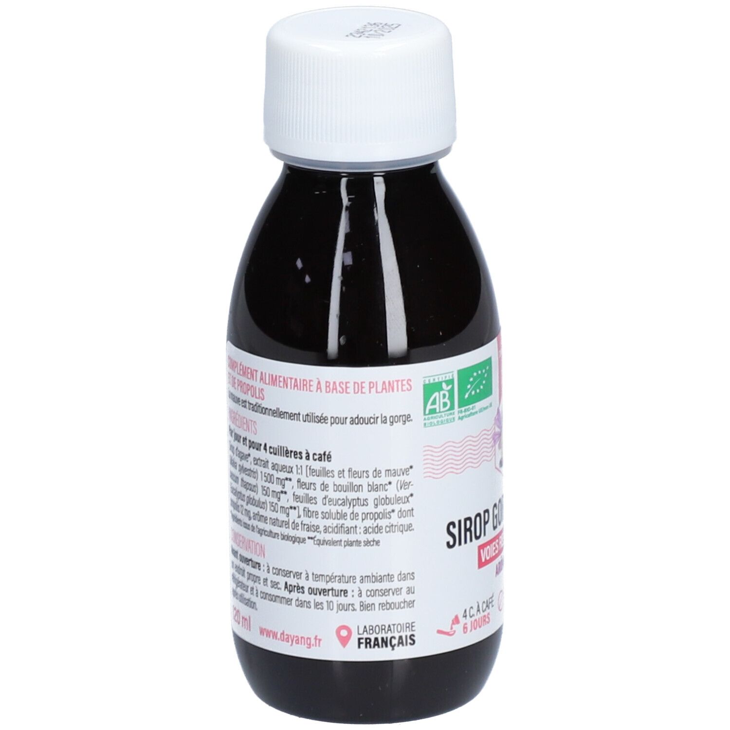 DAYANG SIROP GORGE FAMILLE 120ML Bio