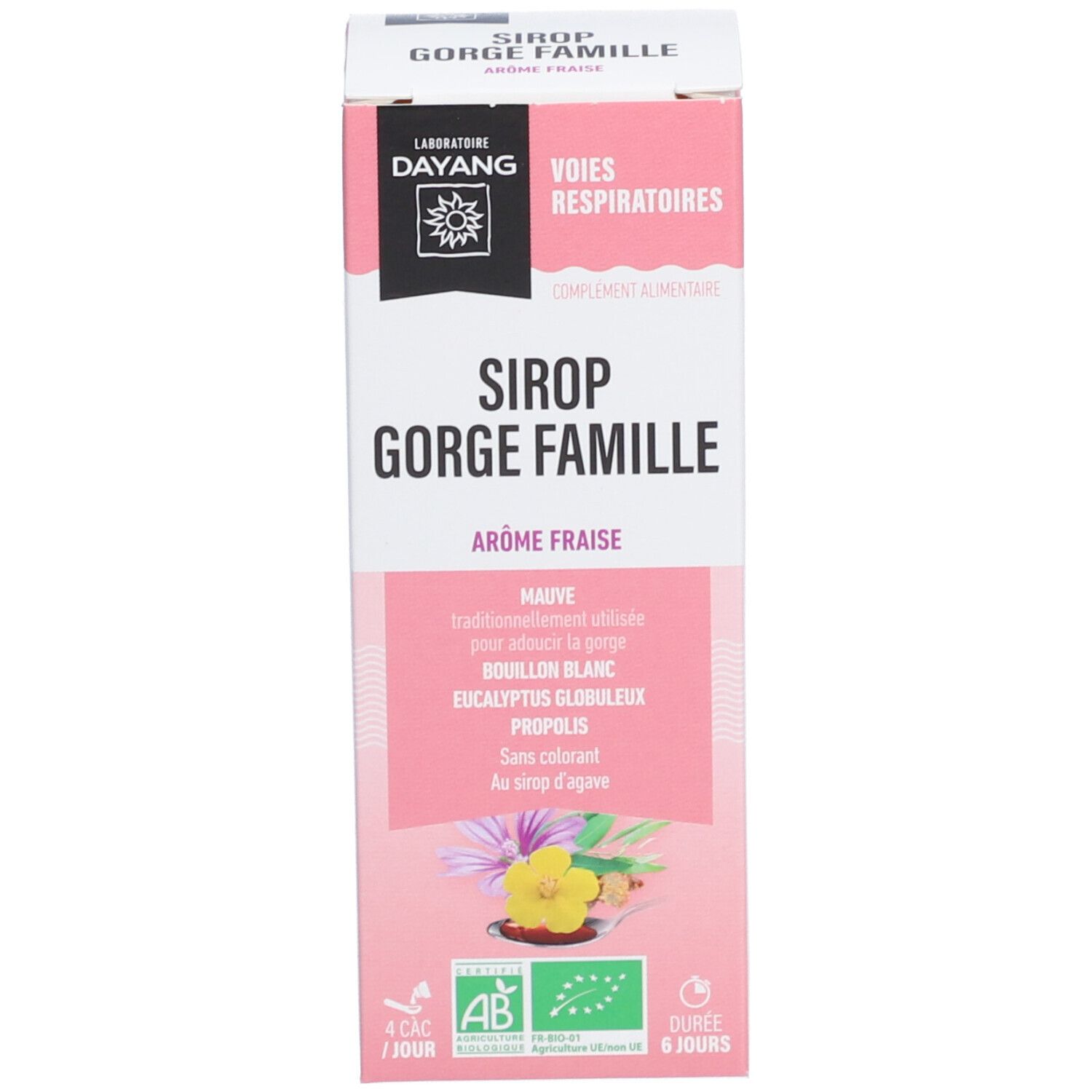 DAYANG SIROP GORGE FAMILLE 120ML Bio
