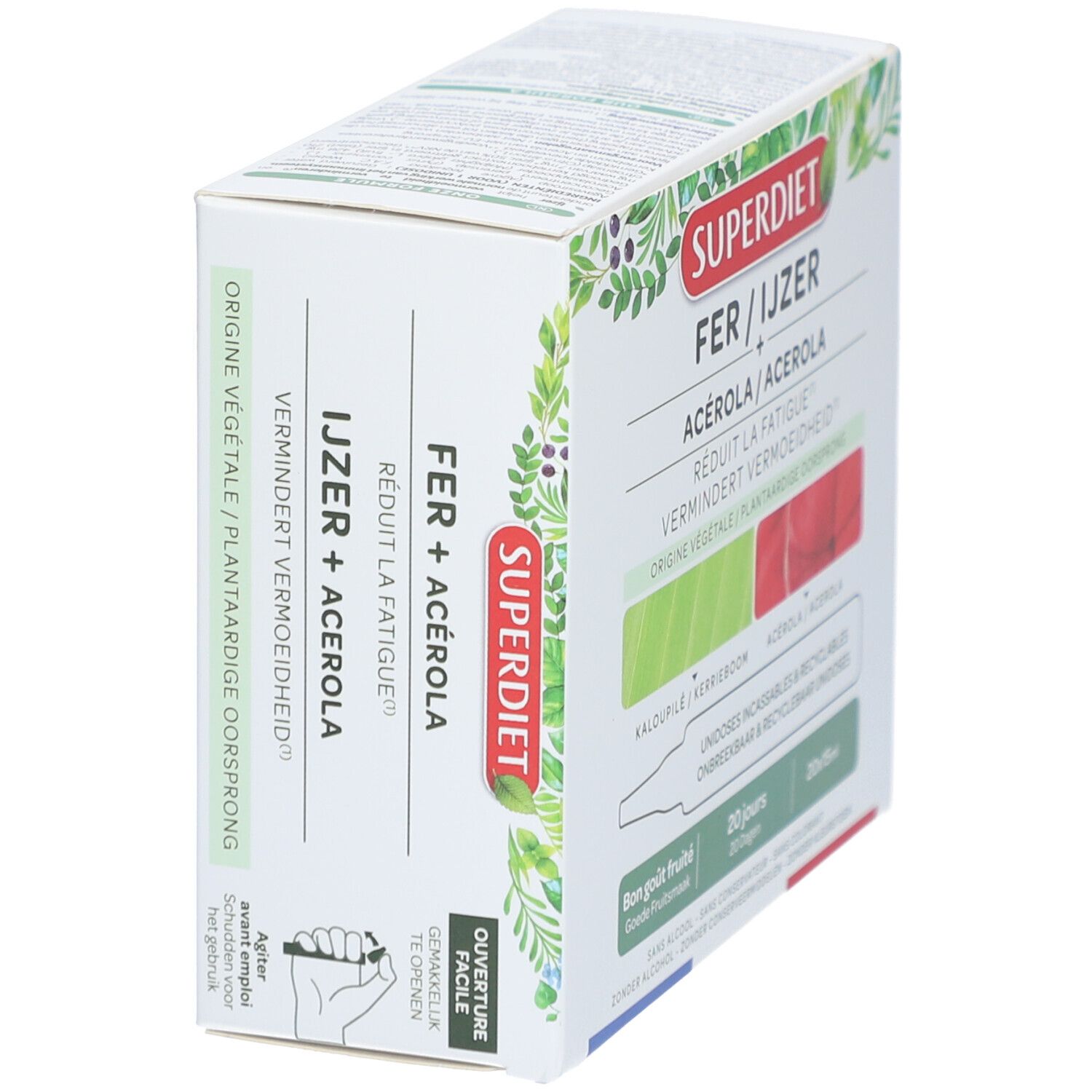 Superdiet Eisen + Acerola fruchtiger Geschmack Müdigkeit